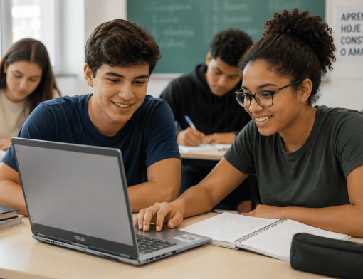 Alunos em sala de aula